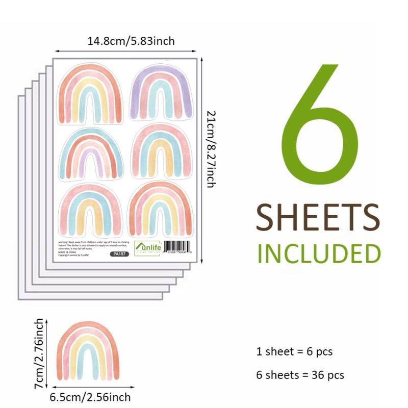 虹ステッカー レインボーステッカー ウォールステッカー シール キッズルーム ベビールーム
