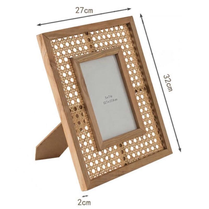 ラタンフォトフレーム 写真立て スタンド インテリア 北欧 韓国雑貨 お買い得モデル