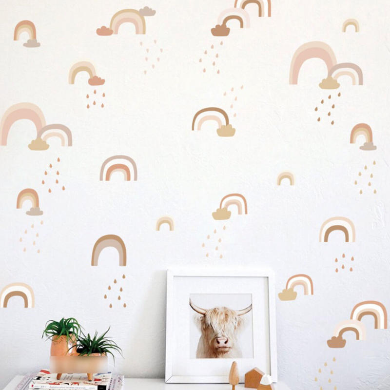 レインボー ウォールステッカー 虹 シール 壁装飾 子供部屋 インテリア Lea Maha