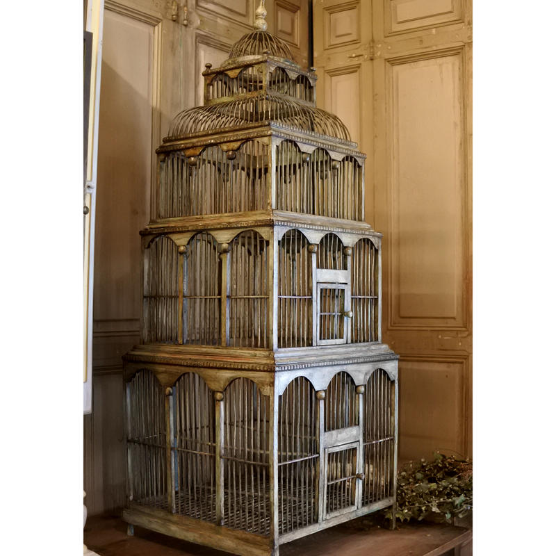 フランスアンティーク 大きな鳥籠 Bolt Antique Brocante Design