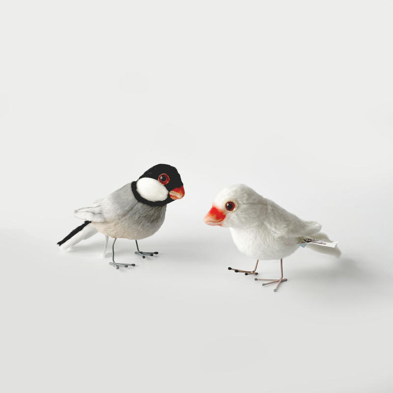 ワケあり ぬいぐるみ 文鳥 白文鳥 Hansa はちみせ