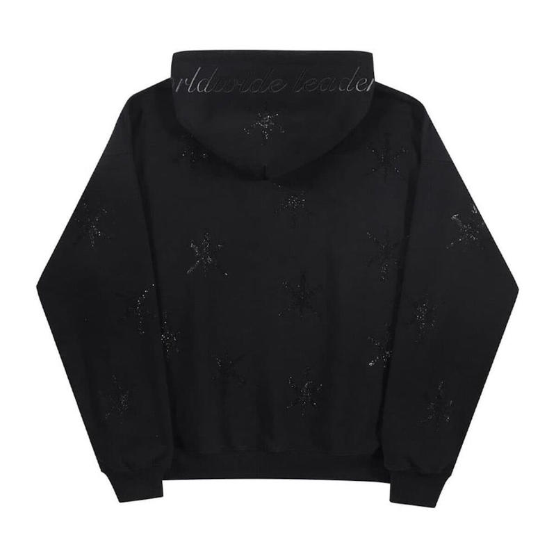 UNKNOWN / BLACK & BLACK DAGGER RHINESTONE ZIP H...