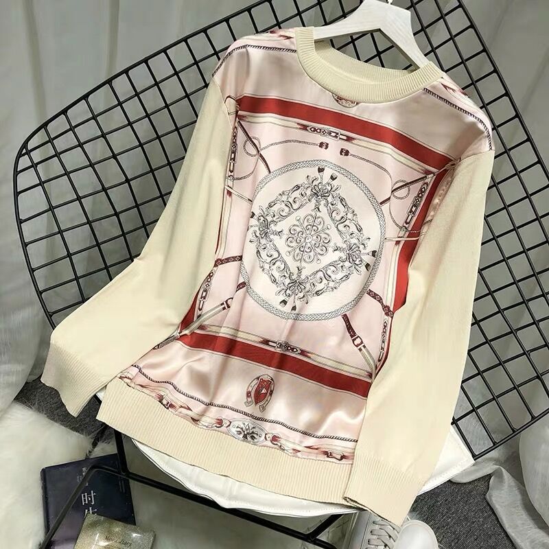 スカーフ柄トップス 長袖 Brillantselect Store