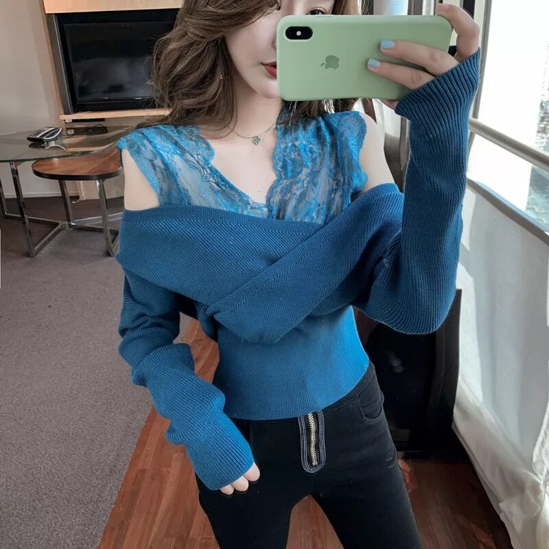 レース付きニット Brillantselect Store