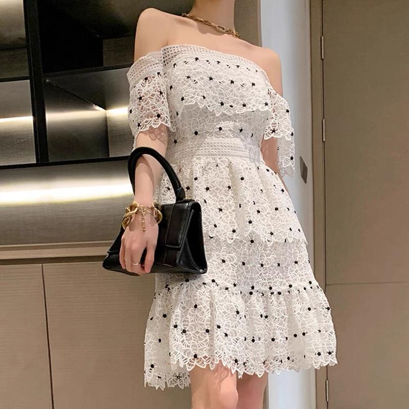 フラワーレースオフショルワンピース Brillantselect Store