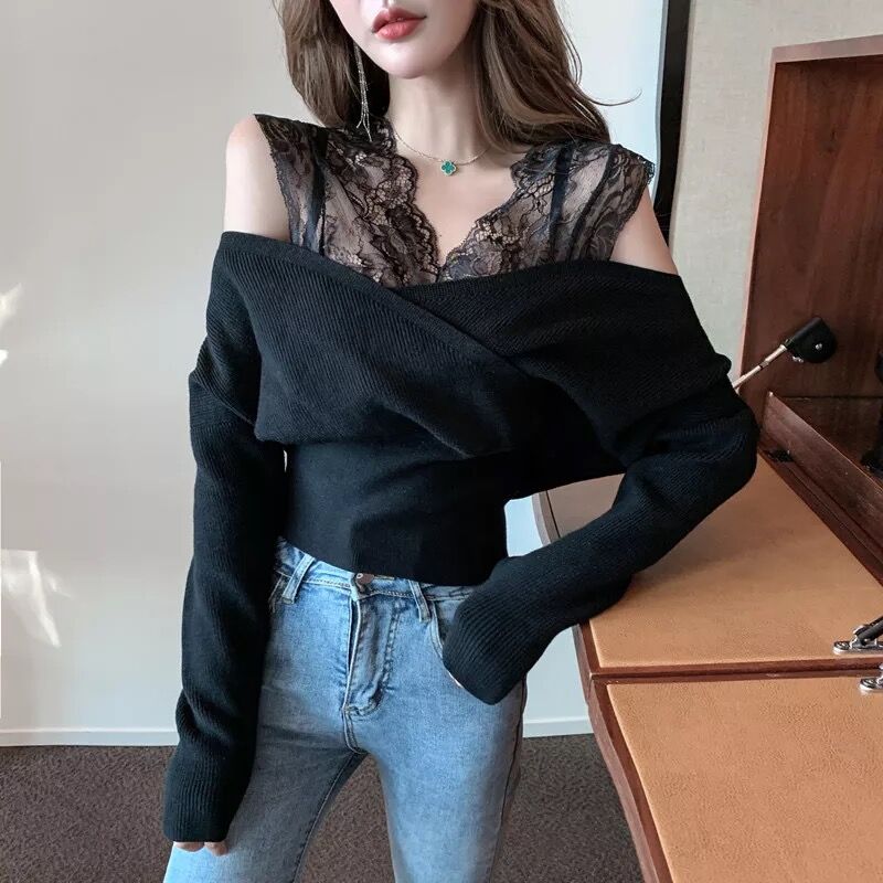 レース付きニット Brillantselect Store