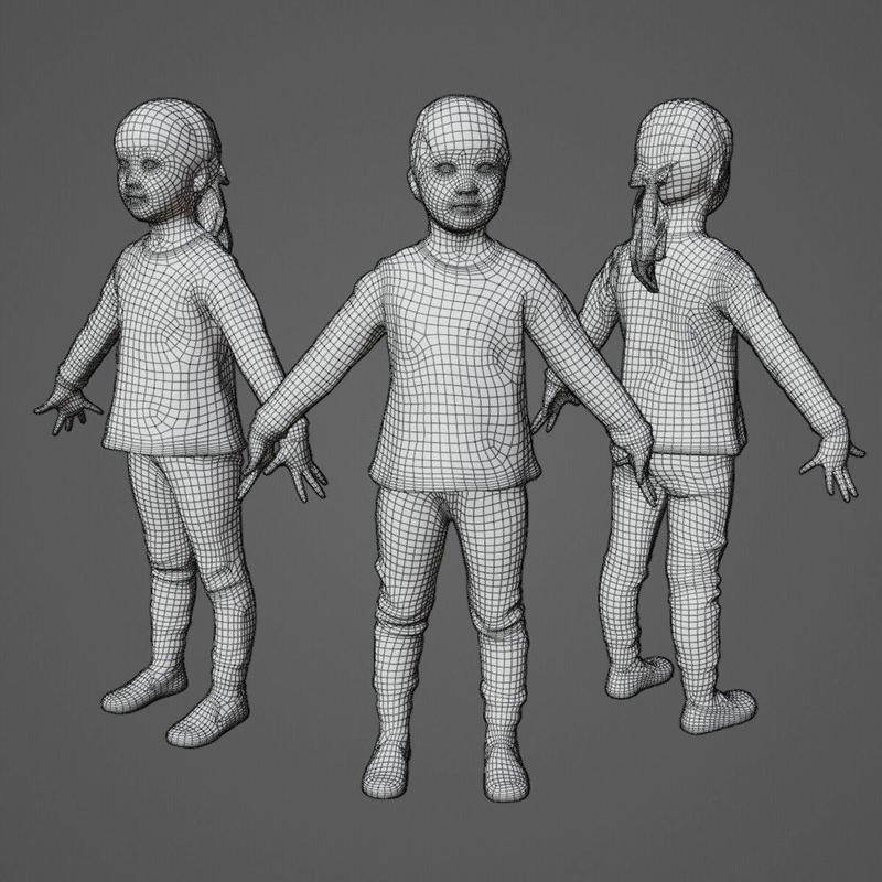 3d人モデルaポーズ 245 Emi No N No 建築cg 3d人物モデルと人物切り抜き素材