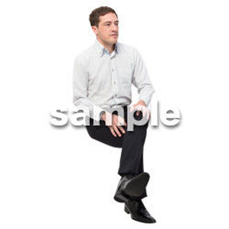 Cutout People 座る 外国人男性 Ll 581 No N No 建築cg 3d