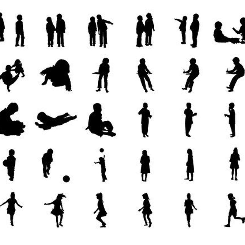 シルエット リビング Sil 09 No N No 建築cg 3d人物モデルと人物切り抜き素材