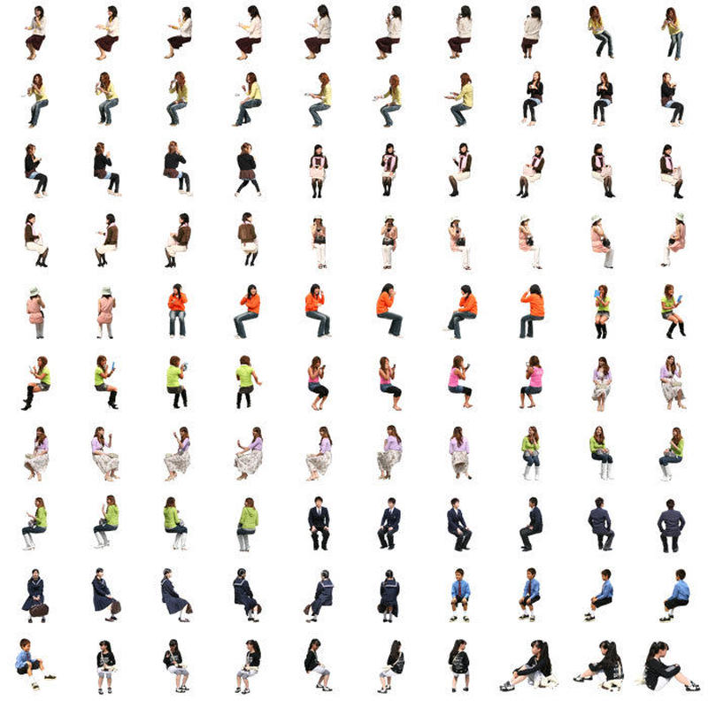 08座る人編 ダウンロード版 No N No 建築cg 3d人物モデルと人物切り抜き素材