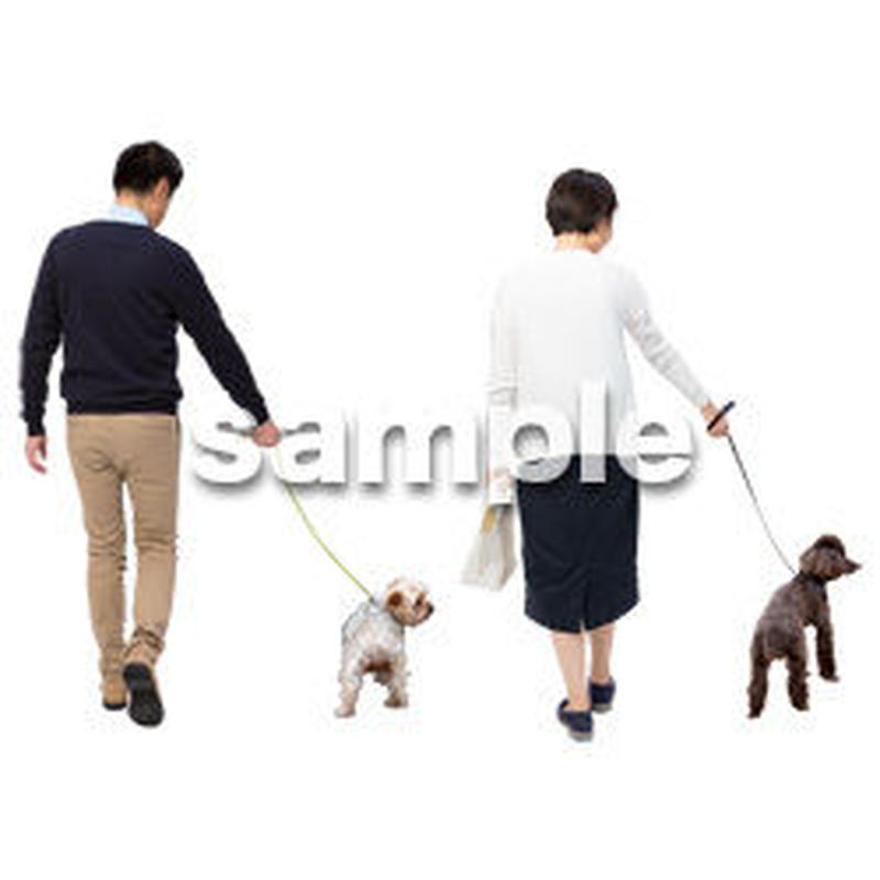 Cutout People 犬の散歩 Ii 470 No N No 建築cg 3d人物モデ