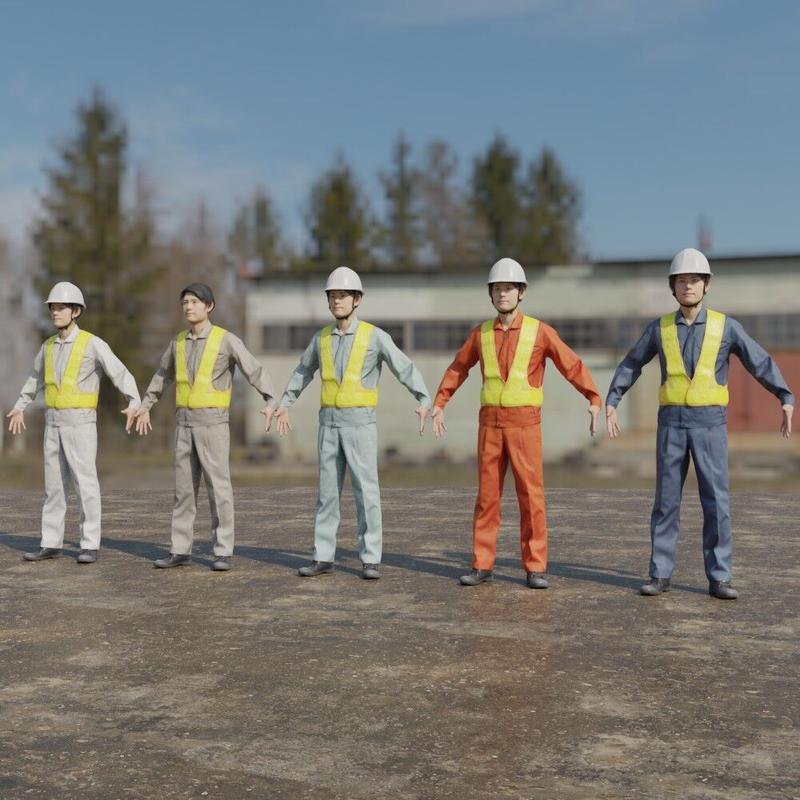 3d人モデルaポーズ 136 Hiro No N No 建築cg 3d人物モデルと人物切り