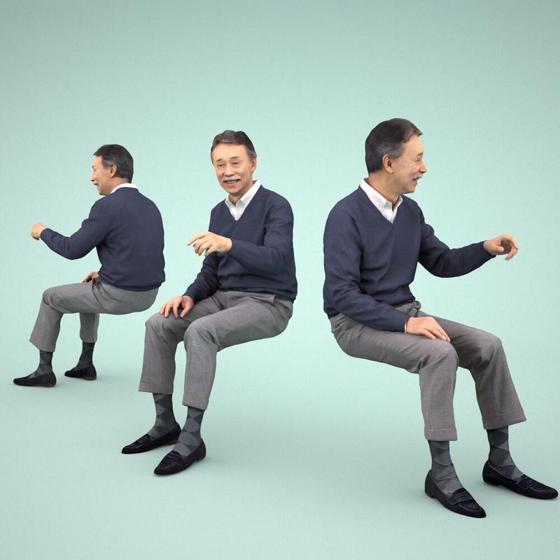 3d人物素材 Posed 047 Ken No N No 建築cg 3d人物モデル