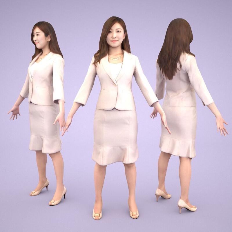 3d人モデルaポーズ 056 Mao No N No 建築cg 3d人物モデルと人物切り抜き素材