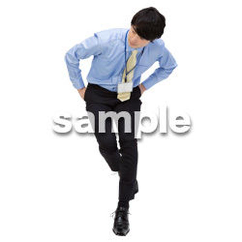 Cutout People 鳥瞰 座る男性 Ff 396 No N No 建築cg 3d