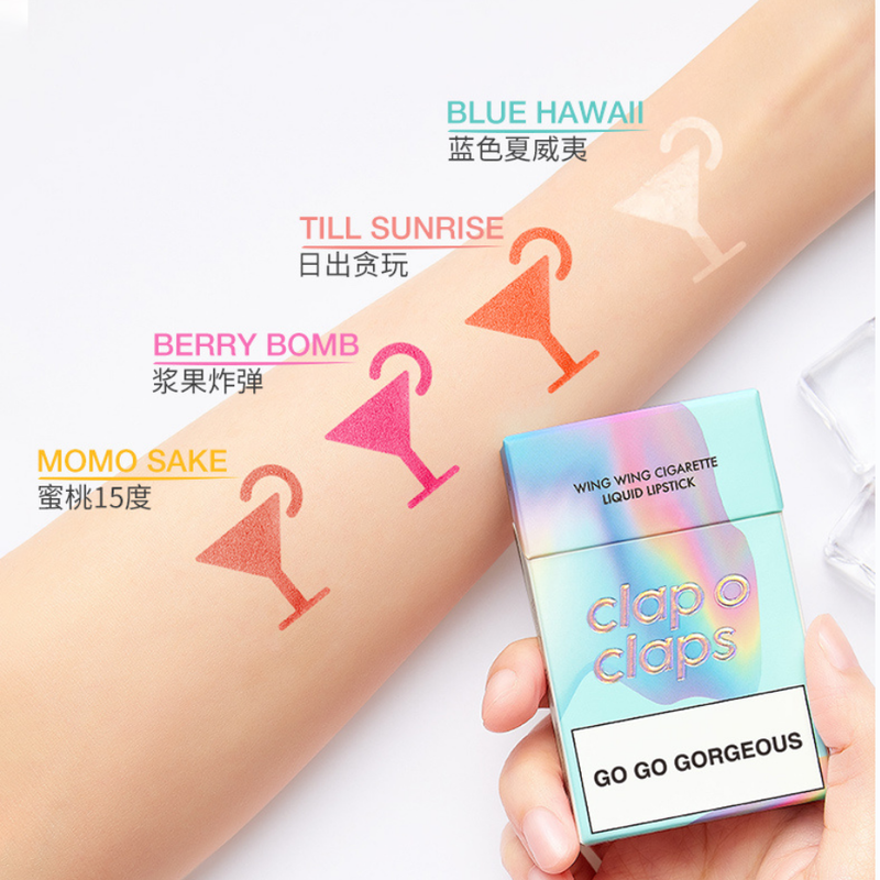 Clap O Clapsカクテルシガレットリップボックス 4本入り タバコ風リップ Bud Clap O Clapsカクテルシガレットリップボックス 4本入り タバコ風リップ Bud