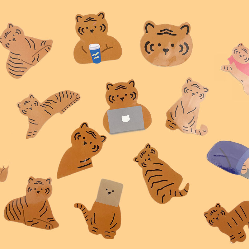 かわいい虎のステッカーシール40枚セット Bunny Select Shop