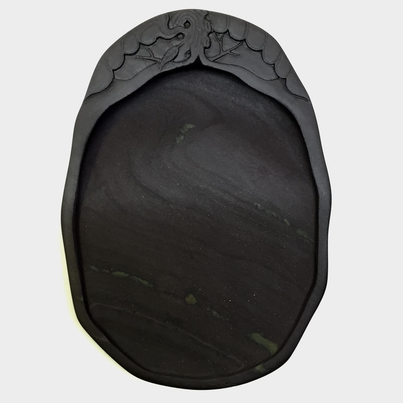 端渓硯 坑仔巌 秋葉硯 5吋 上杉文林堂