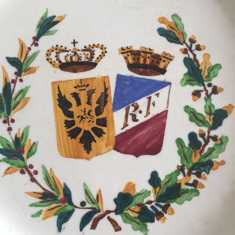 19世紀 サルグミンヌ フランス ロシア メモリアルプレート ハンドペイント Campag