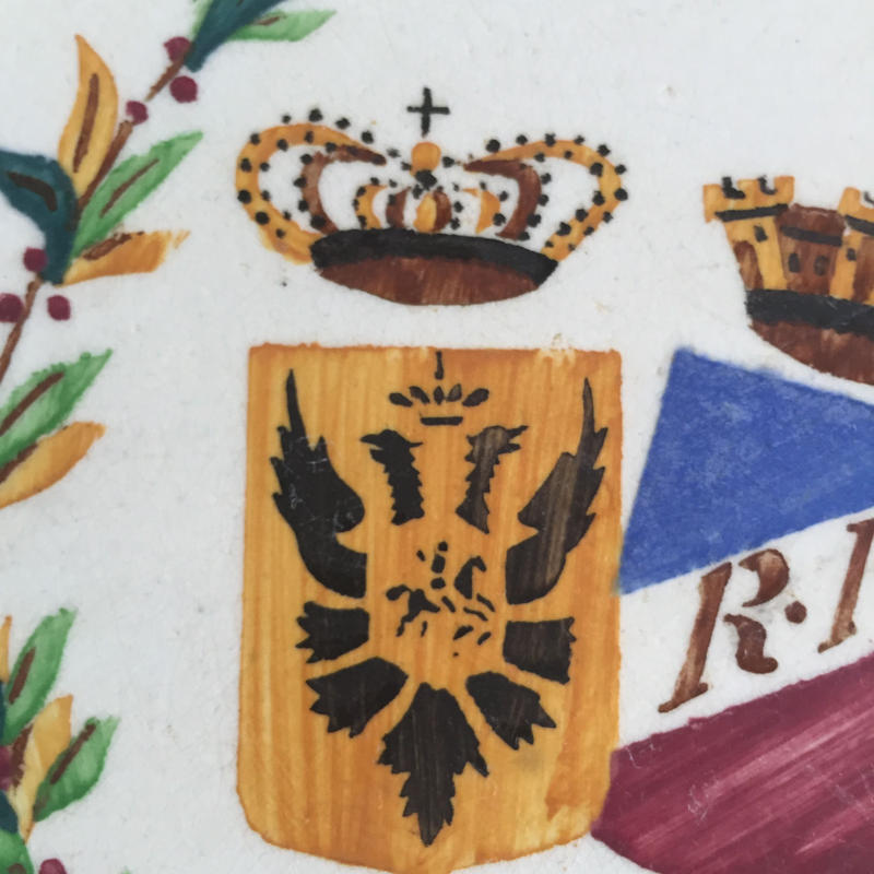 19世紀 サルグミンヌ フランス ロシア メモリアルプレート ハンドペイント Campag