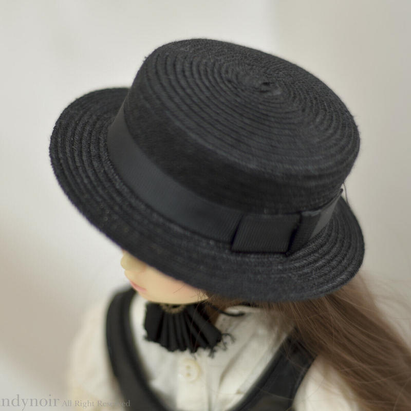 カンカン帽 黒 Candynoir