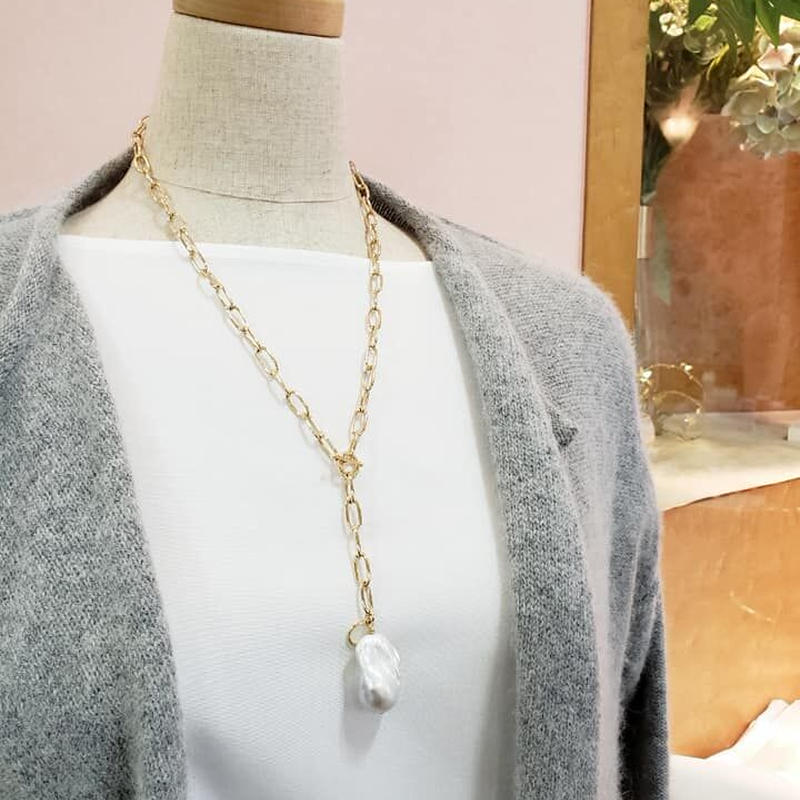 大粒バロックパールネックレス Bianca Piccolo Cao S