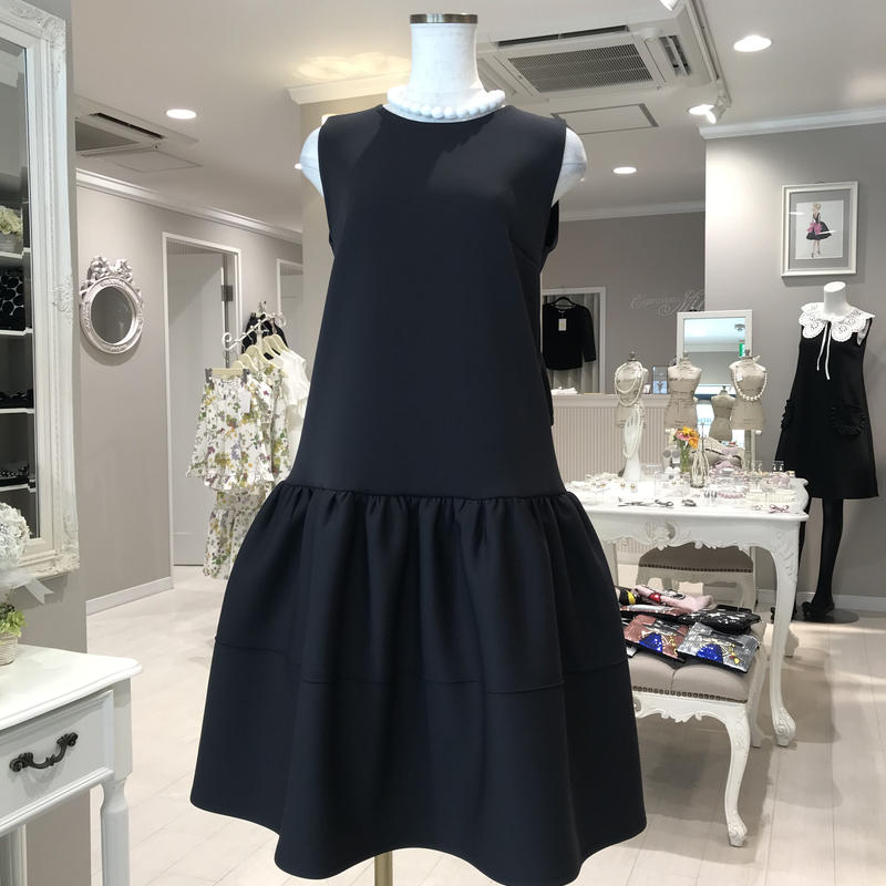 3 224 ブラックネイビー ピンタックワンピース Sm Capriciousmie