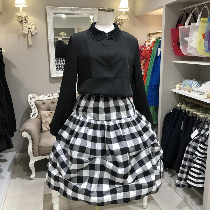 2 149 黒 襟レースブラウス セレクト商品 Capriciousmie