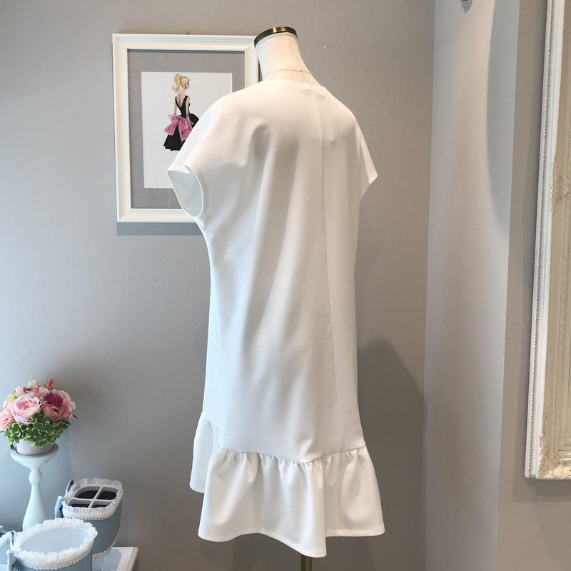 6 326 白 フレンチワンピース フリー ｍ Capriciousmie