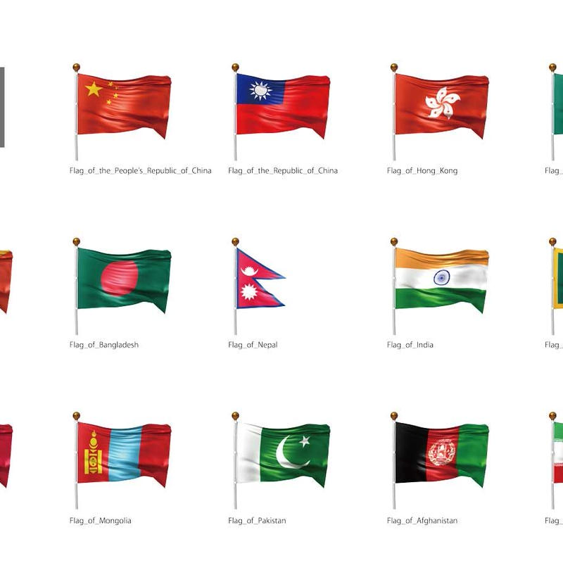 アジアなど 国旗 2 イラスト みんなのテンプレート アジアなど 国旗 2 イラスト みんなのテンプレート