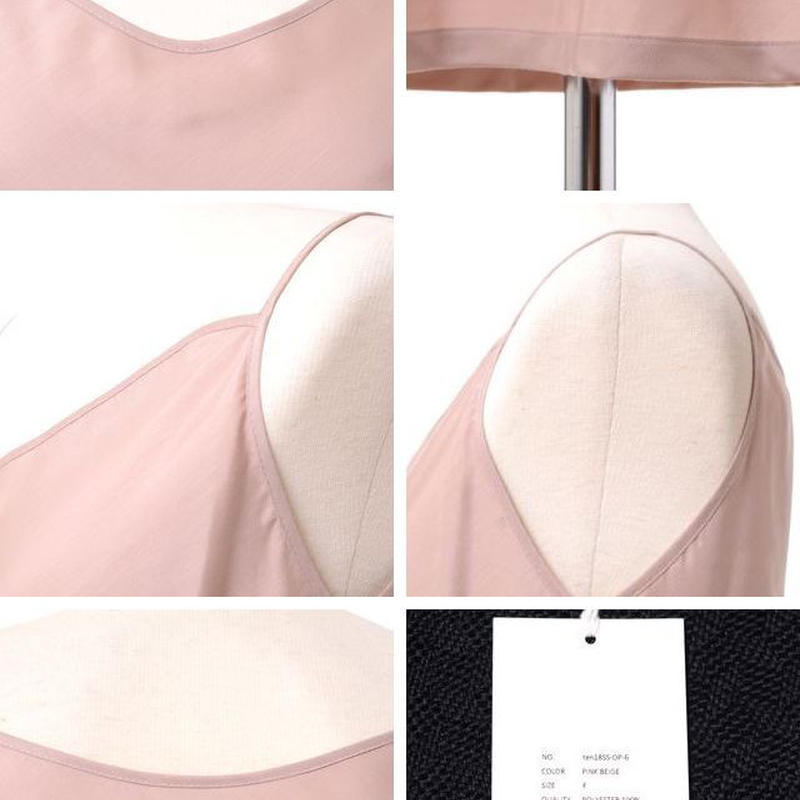 テン Ten キャミソールドレス ポリエステル ピンクベージュ Yokoaunty