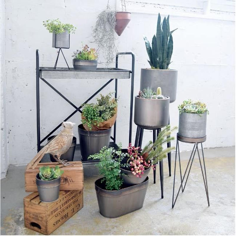 プランタースタンド アイアン 男前インテリア アガベやサボテンにおすすめ ジーニアルメタルカン
