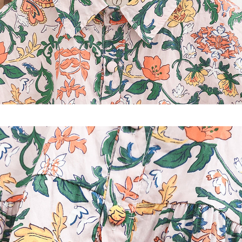 Summer超可愛い韓国風女の子 花柄ロンパース Cat S Bum