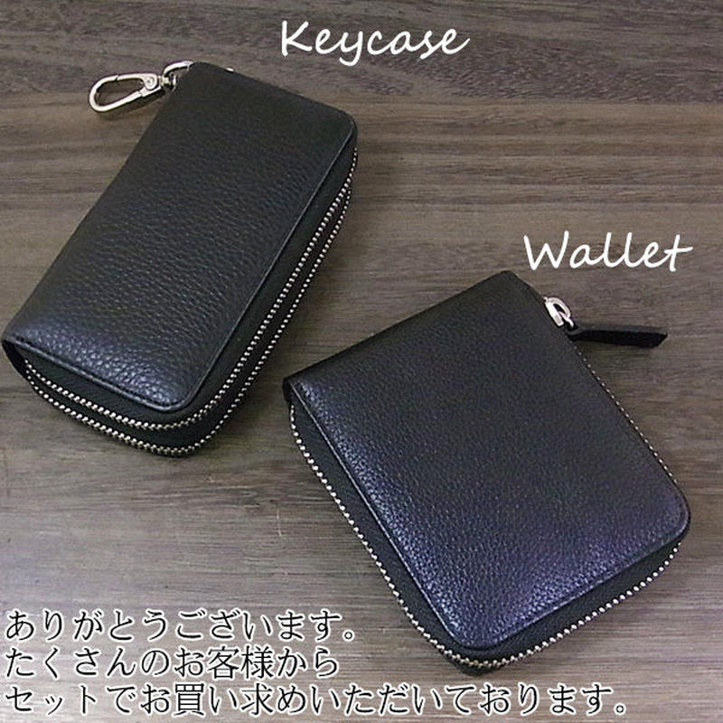 キーケース メンズ レディース コインケース 小銭入れ有り 小銭 牛革 ブランドダブルファスナ
