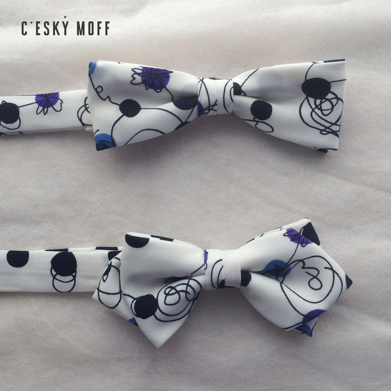 イラストランダムドット蝶ネクタイ Cesky Moff Cesky Moff