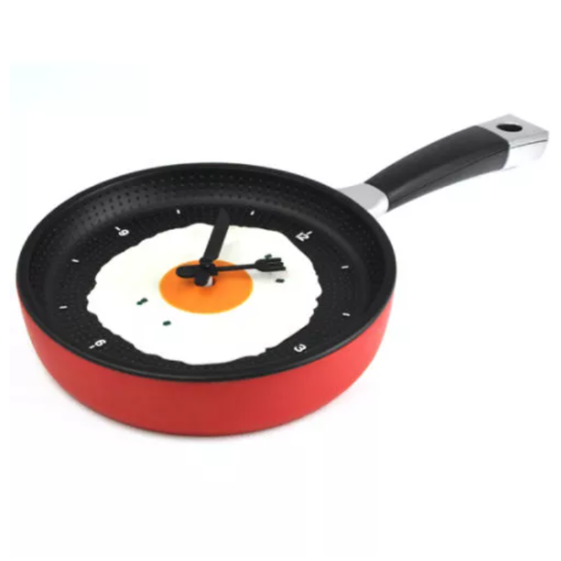 目玉焼き 壁掛け時計 グッズ フライパン ウォールクロック インテリア 3色展開