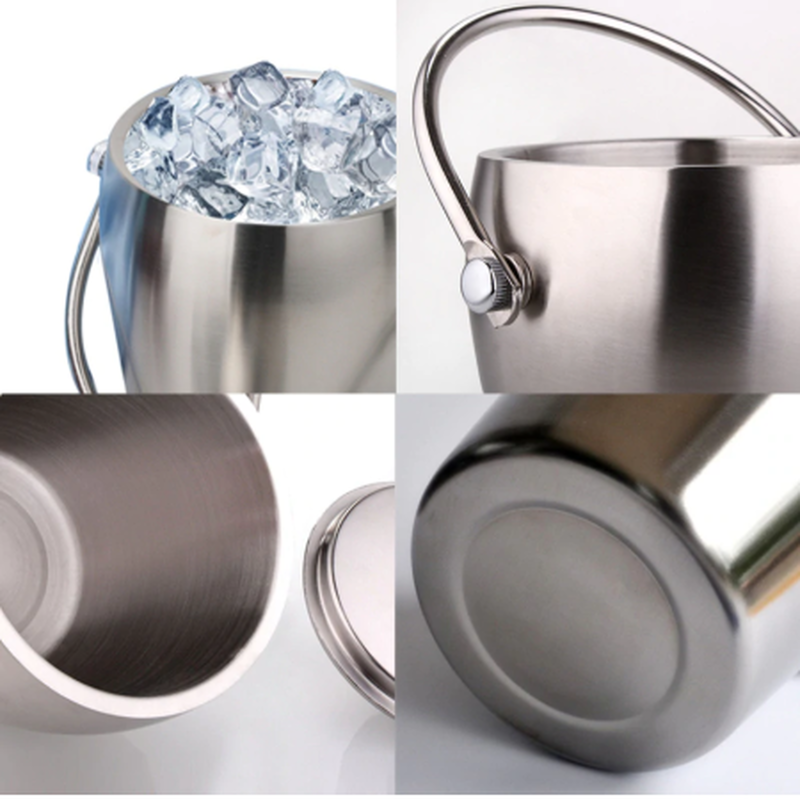 アイスペール おしゃれ 溶けない 結露しない 二重 ステンレス 業務用 シャンパン 焼酎 酒