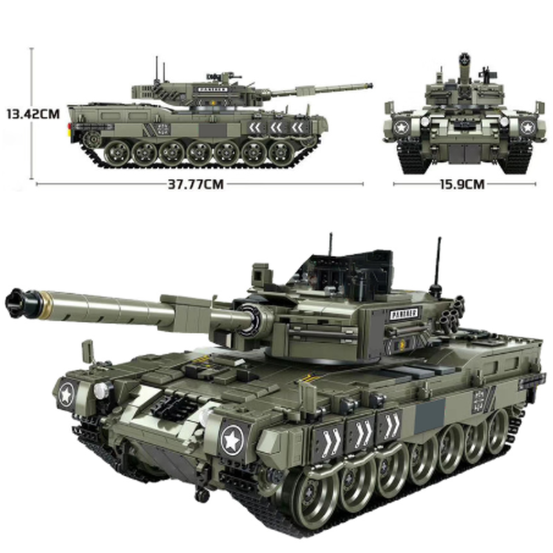 入手困難 レゴ互換 レオパルト2 主力戦車 ミニフィグ付き 西ドイツ 第二次世界大戦 Ww