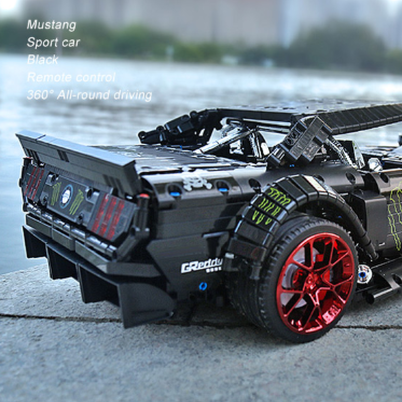 レゴテクニック マスタング 互換 スポーツカー Lego風 車 ブロックセット ブラック