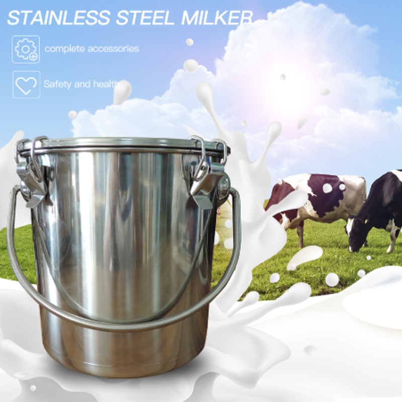 ミルカー 牛 自動 電動搾乳機 容量5l 真空ポンプ 乳搾り ステンレス製 自動 搾乳機 酪農