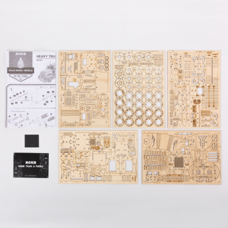 Robotime トレーラーヘッド Mc502 大型トラック 3d立体パズル 木製 プラモ