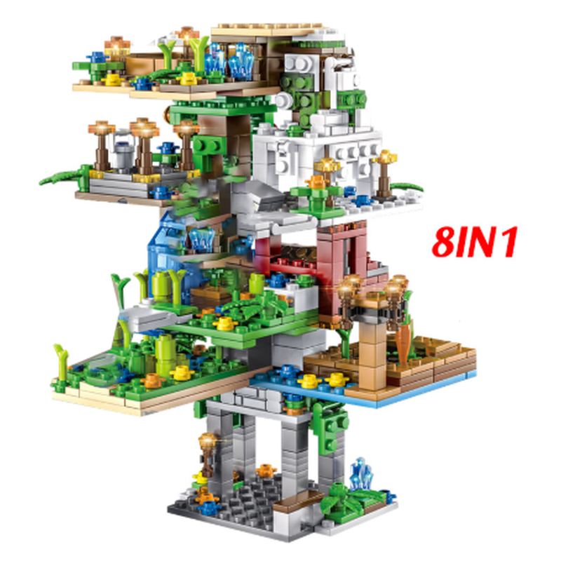 レゴ互換 ツリーハウス 8in1 ガーデン ミニフィグ付き 庭 畑 人参 野菜 植物 ブロック