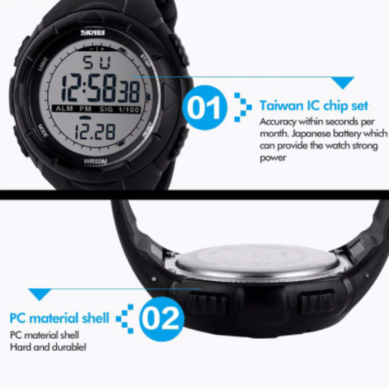 Skmei 腕時計 防水 5気圧 シンプル メンズ スポーツウォッチ 1025 Re