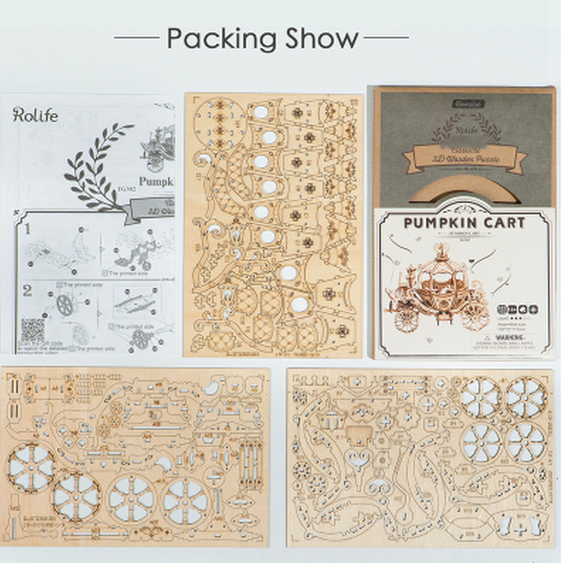 有名な高級ブランド ROKR 3D立体パズル 木製パズル レーザーカット