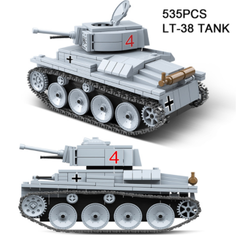 レゴ互換 戦車 Lt 38 ミニフィグ ドイツ軍 ライトタンク 軍用車両 第二次世界大戦 Ww