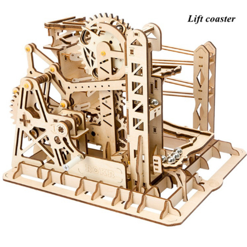 Robotime リフト コースター 3d立体 パズル 組み立て キット スロープ 玉転がし