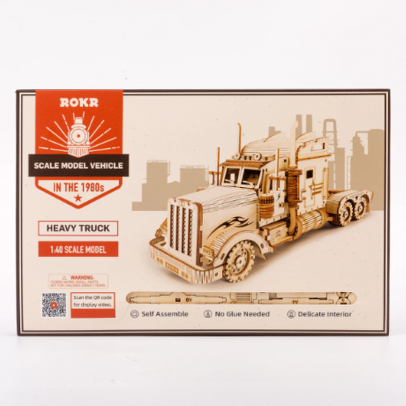 Robotime トレーラーヘッド Mc502 大型トラック 3d立体パズル 木製 プラモ