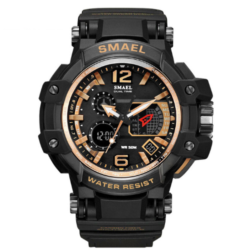 カジュアル Smael S Shock メンズ防水腕時計 Led Sショック クロノグラフ