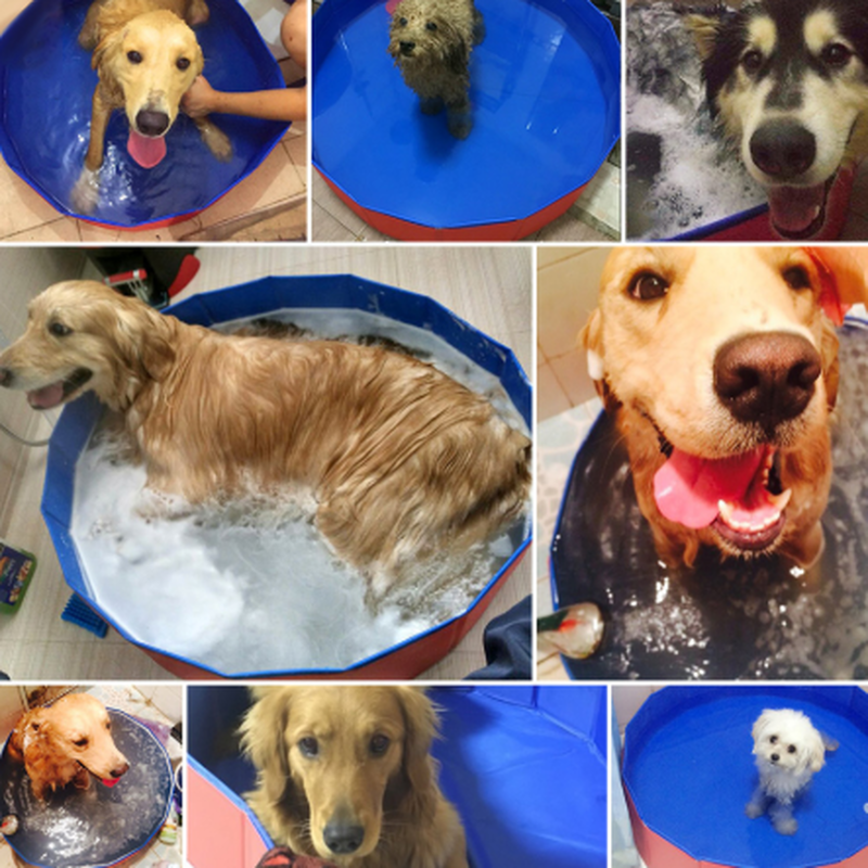 犬プール ペット用 猫 子供用にも 折りたたみ式 お風呂 バスタブ 水遊び 水浴び 夏 持
