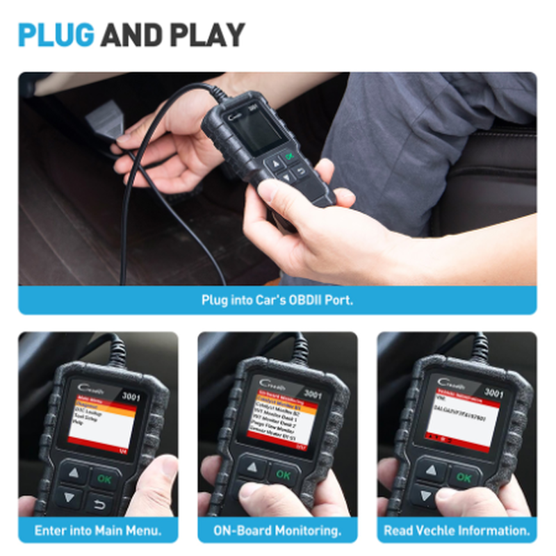 Launch X431 Cr3001 故障診断機 車 Obd2 スキャンツール 自動車 故障診